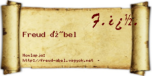 Freud Ábel névjegykártya